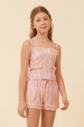 Fruity Tie Dye Smocked Tube Top