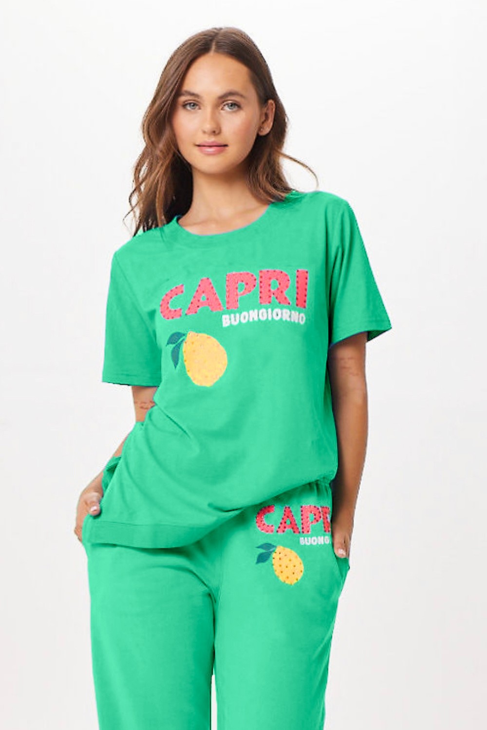 Surf Green Capri Jet Setter Tee