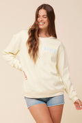 "Bridesmaid" Lemon Surf Wash Crewneck Sweatshirt