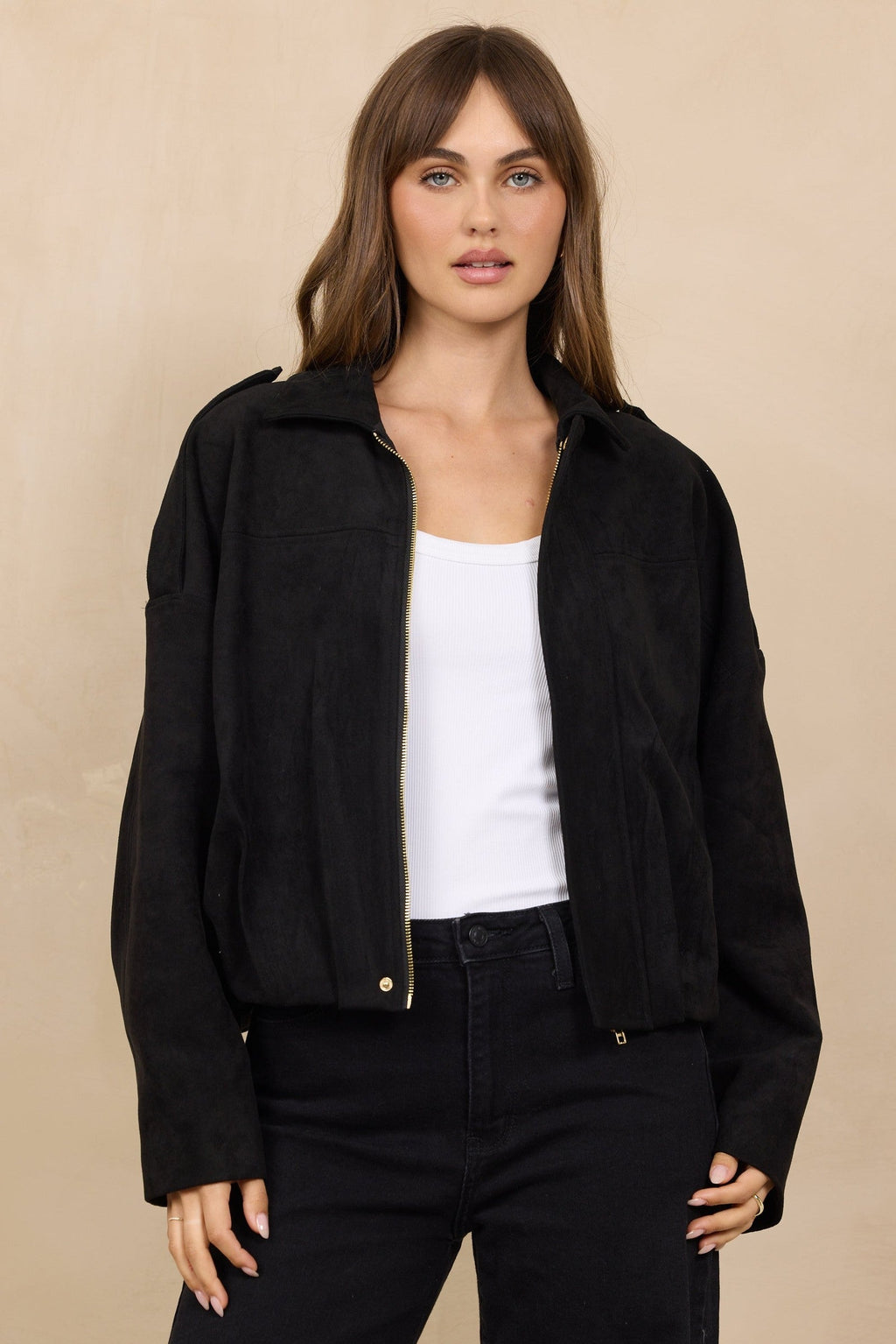 Crop Suede Jacket