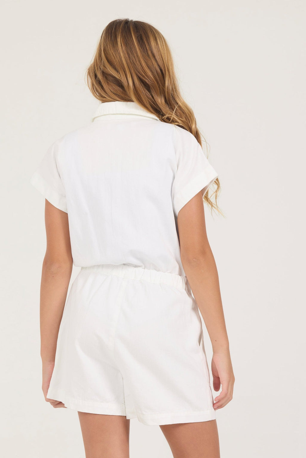 Kids S/S Zip Up Romper