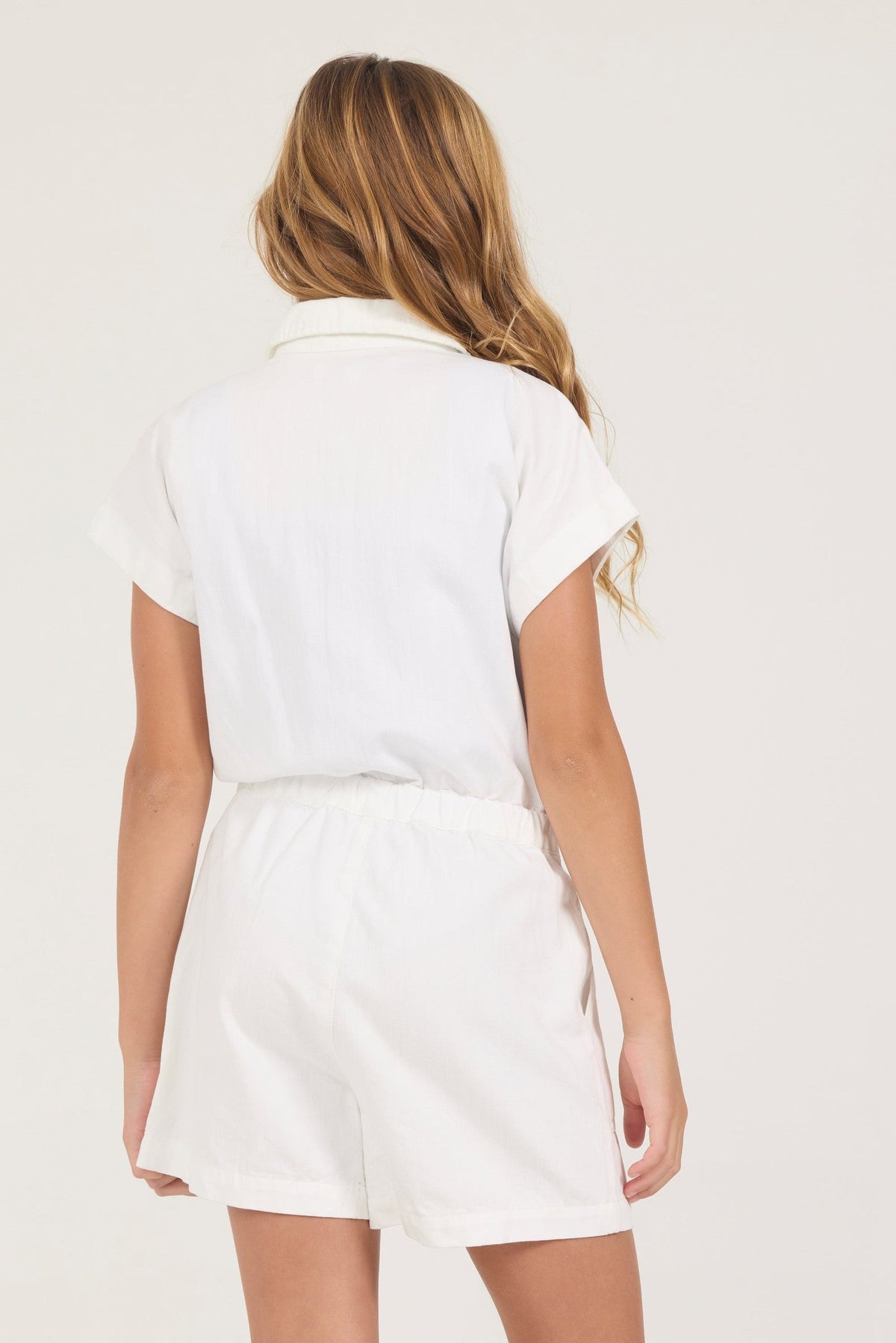 Kids S/S Zip Up Romper