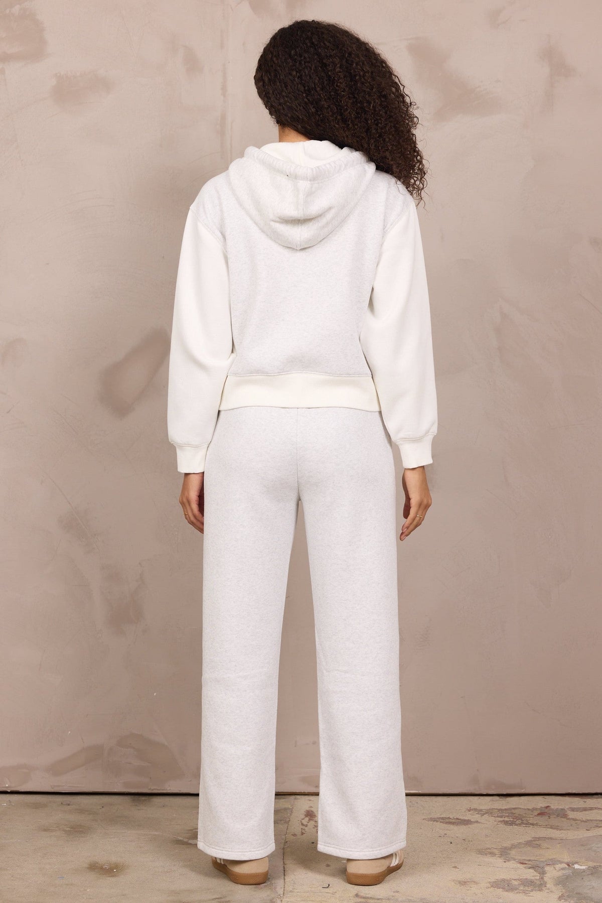 Colorblock Vintage Fleece Crop Zip