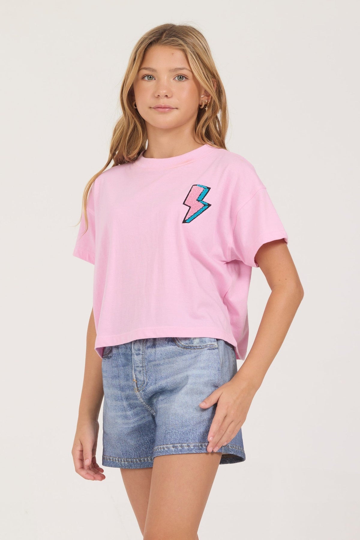 Kids Faux Denim Short