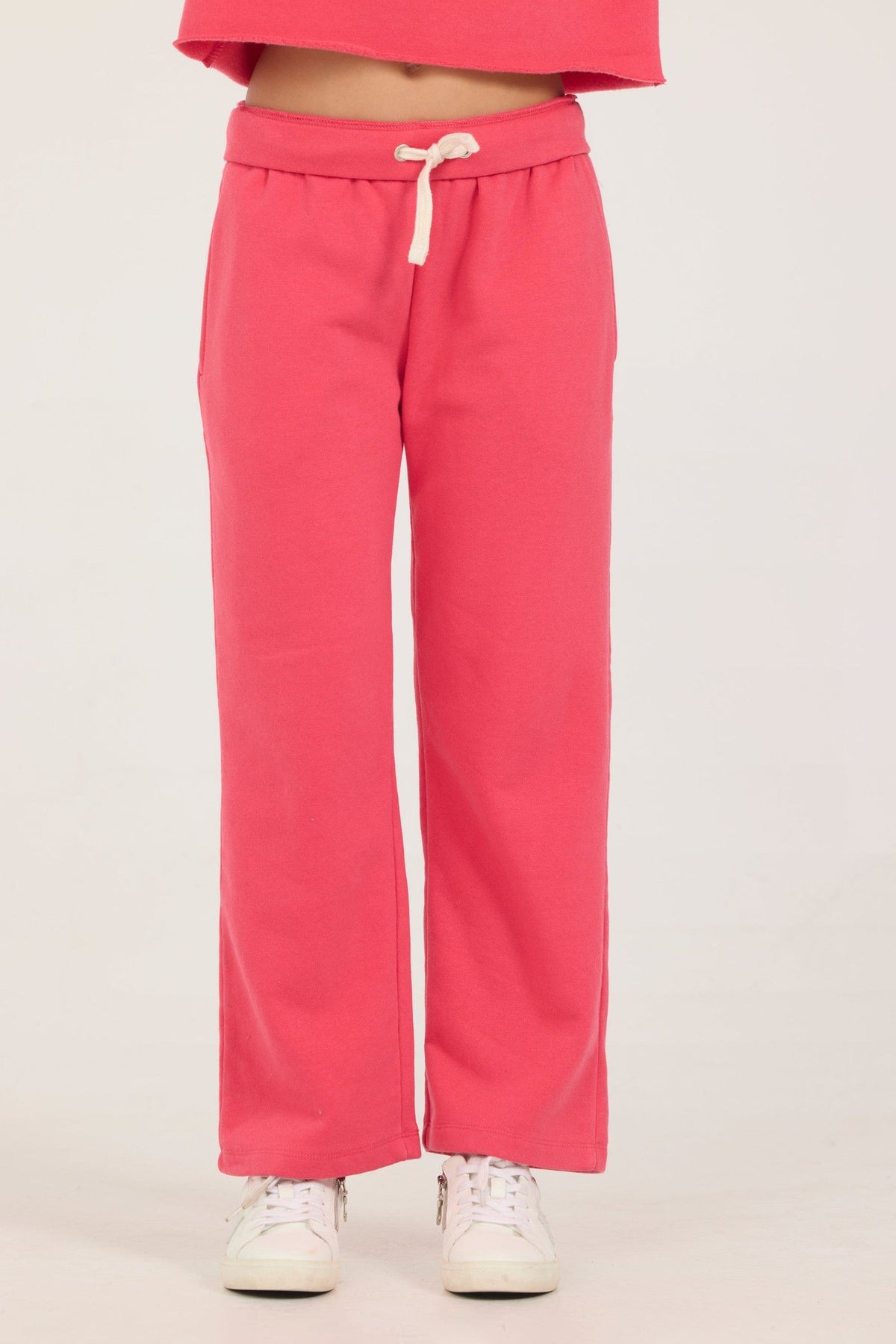 Kids Burnout Wide Leg Heart Back Pocket Pants