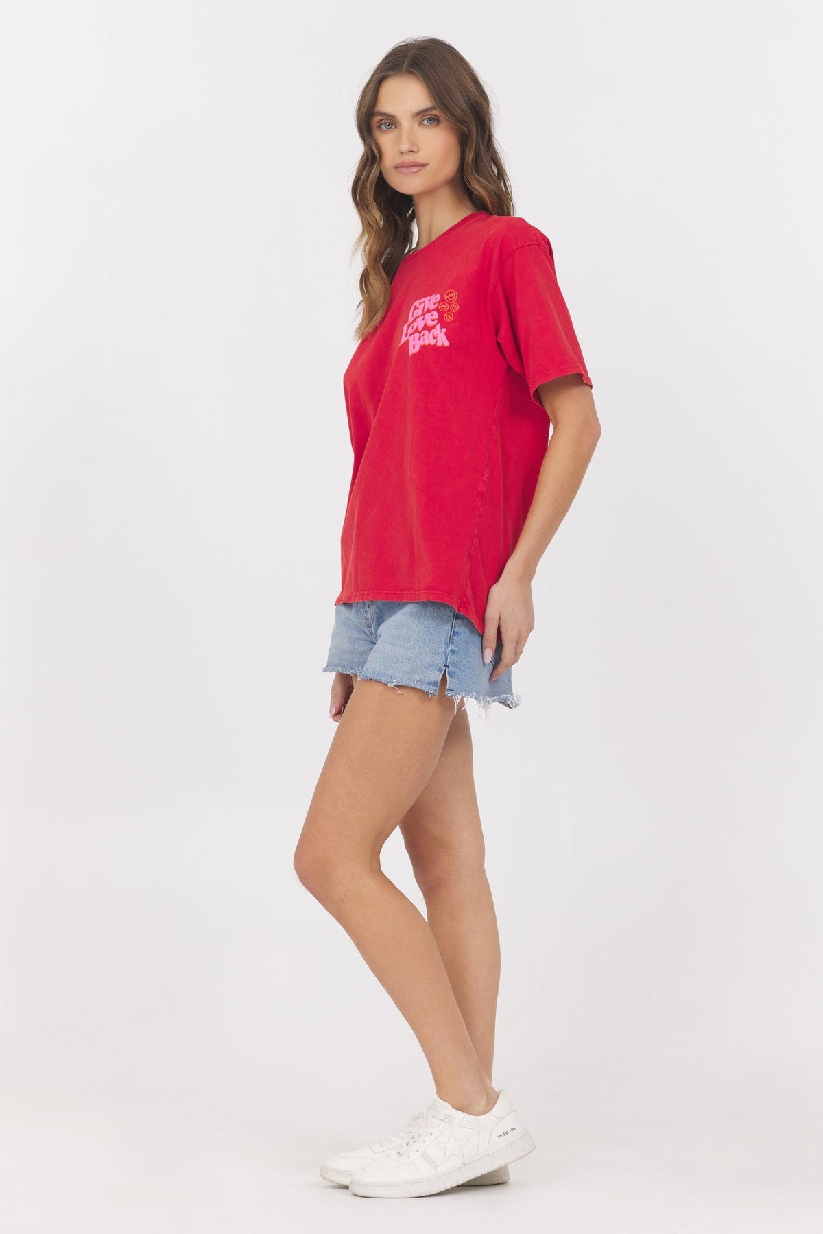 Washed Graphic Tee Give Love Back