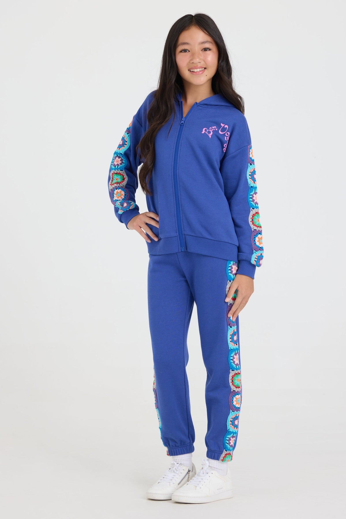 Kids Navy Jogger w/Crochet