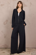 Raglan Full Zip Up & Pleated Pant Set