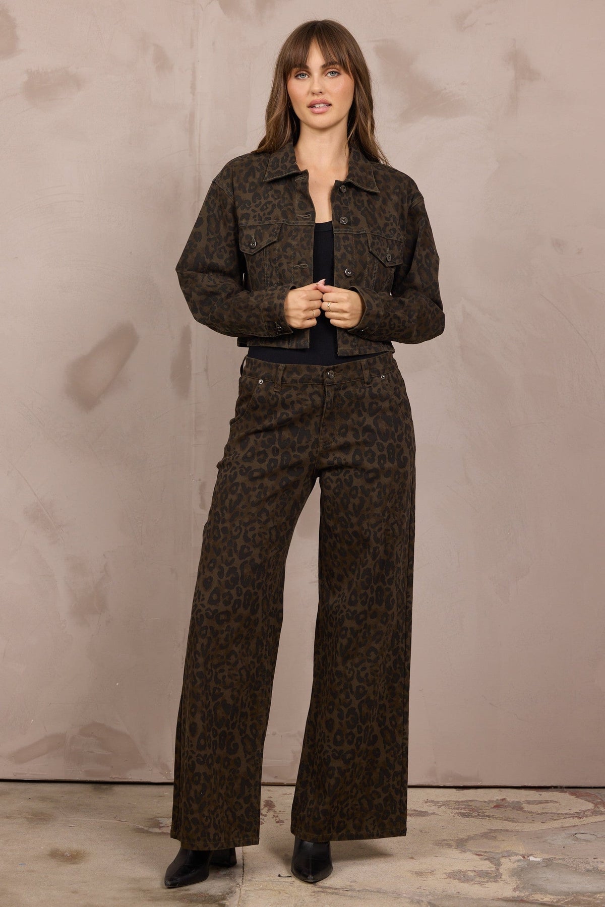 Stretch Denim Crop Jacket