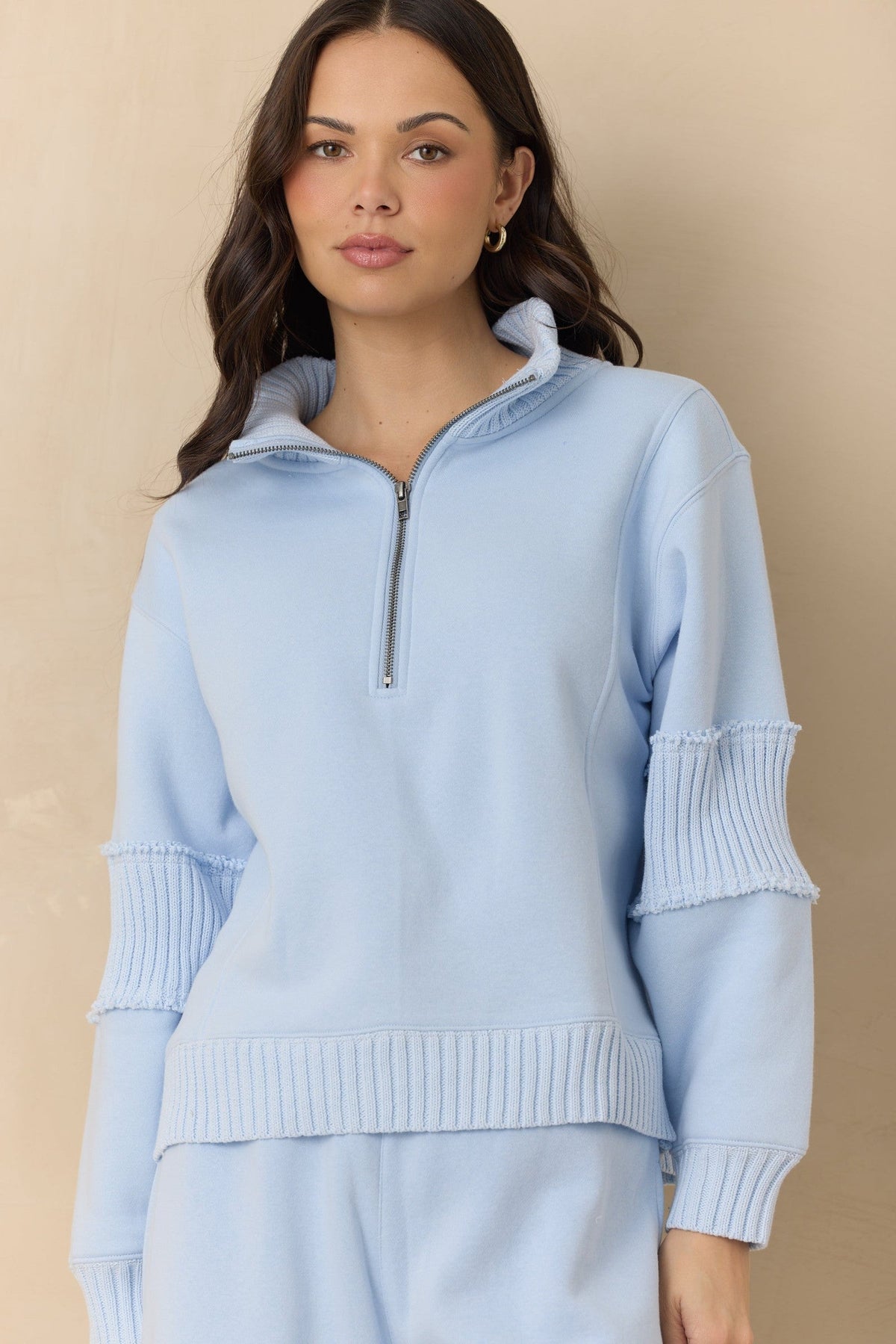 Vintage Fleece Quarter Zip with Rib