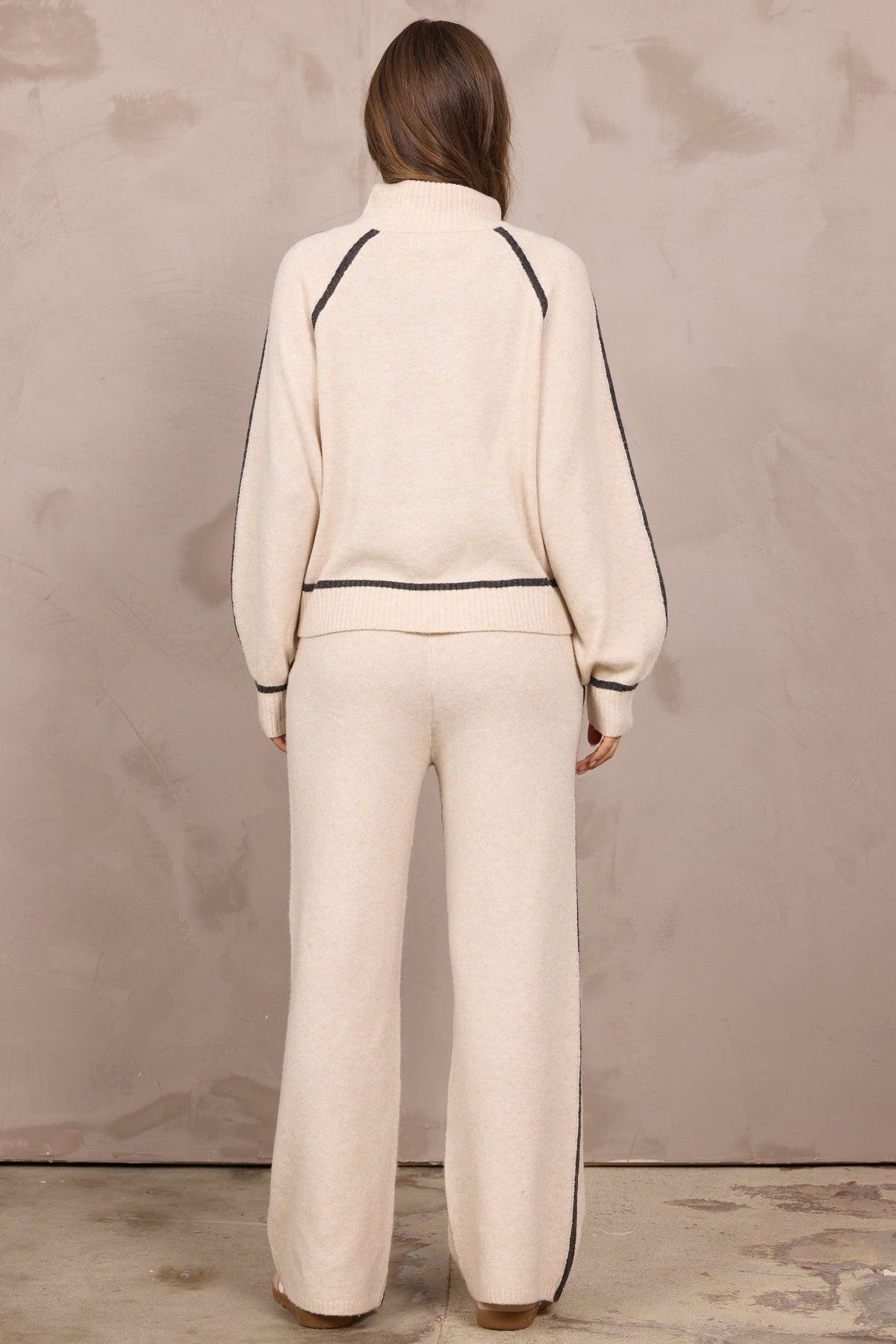 Knit Quarter Zip w/ Contrast