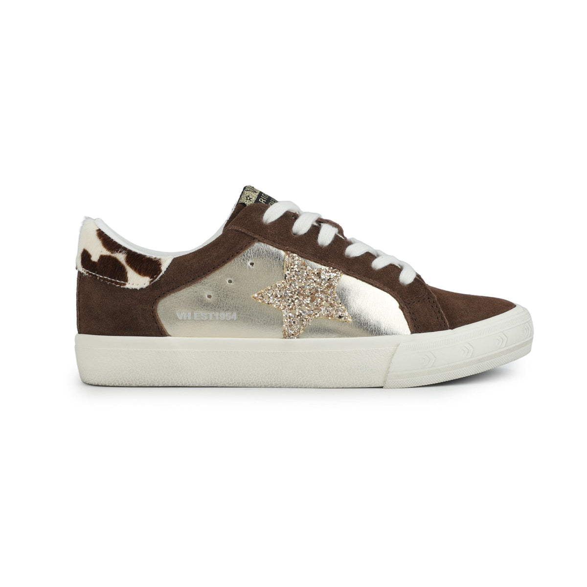 GRANDE - BROWN SUEDE/GOLD FOIL