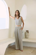 Striped French Terry Cloth Top