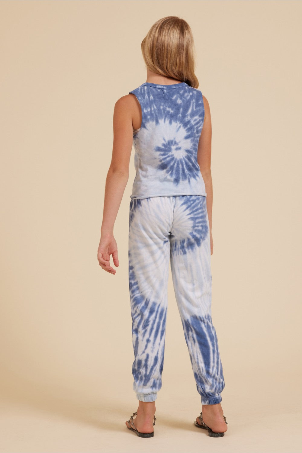 Ocean Water Tie Dye Tie Front Tank