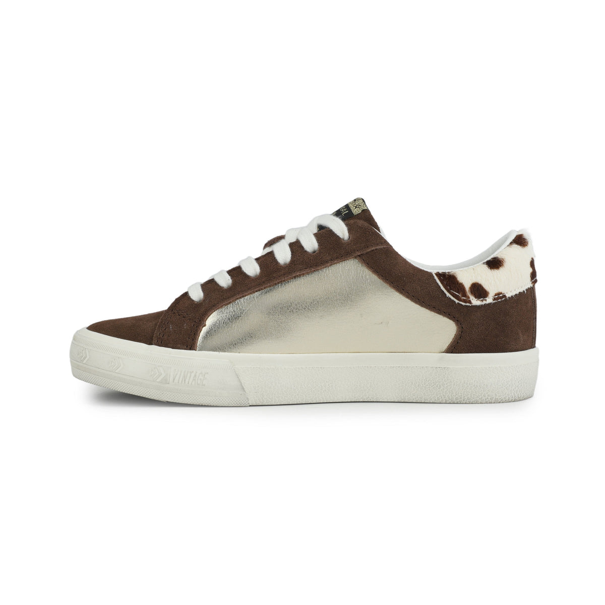 GRANDE - BROWN SUEDE/GOLD FOIL