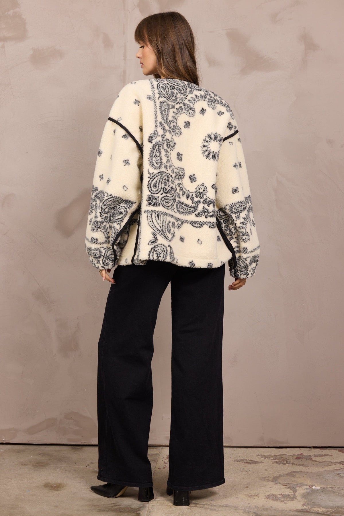 Printed Sherpa Jacket
