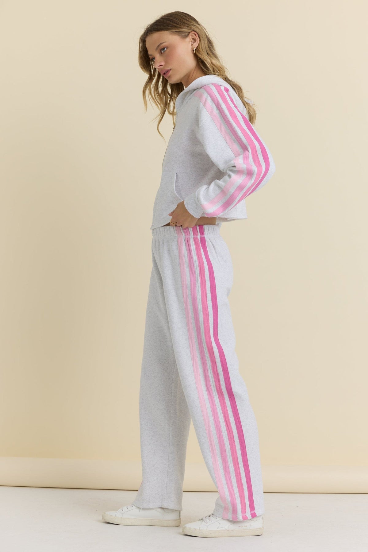 Wide Leg Pant with Twill Tape Stripe