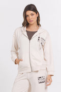 Suede Terry Zip Up