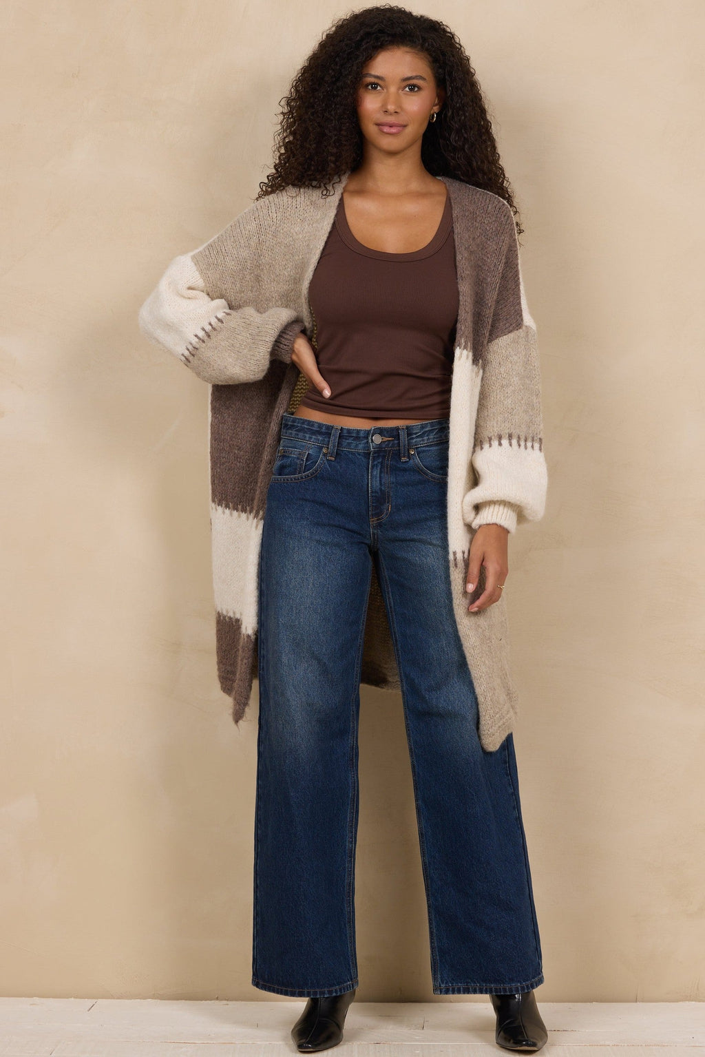 Patchwork Long Cardigan