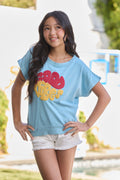 Kids Garment Dye Tee with Good Vibes Patch