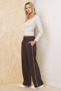 Teddy Fleece Wide Leg Pant