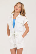 Kids S/S Zip Up Romper