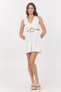 Linen Dress w/ Wooden O Ring