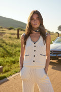 Knit Vest with Whipstitch