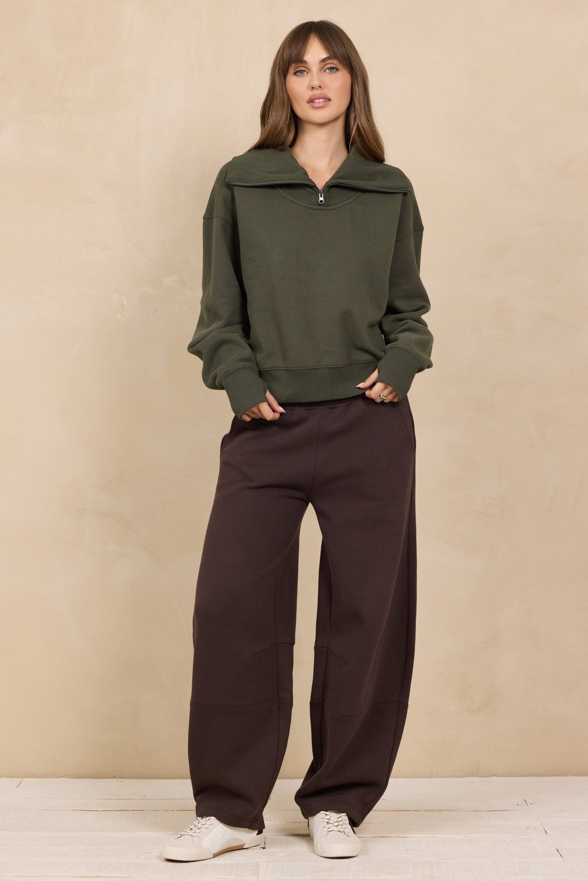Soft Surf Wash Zippered Mockneck