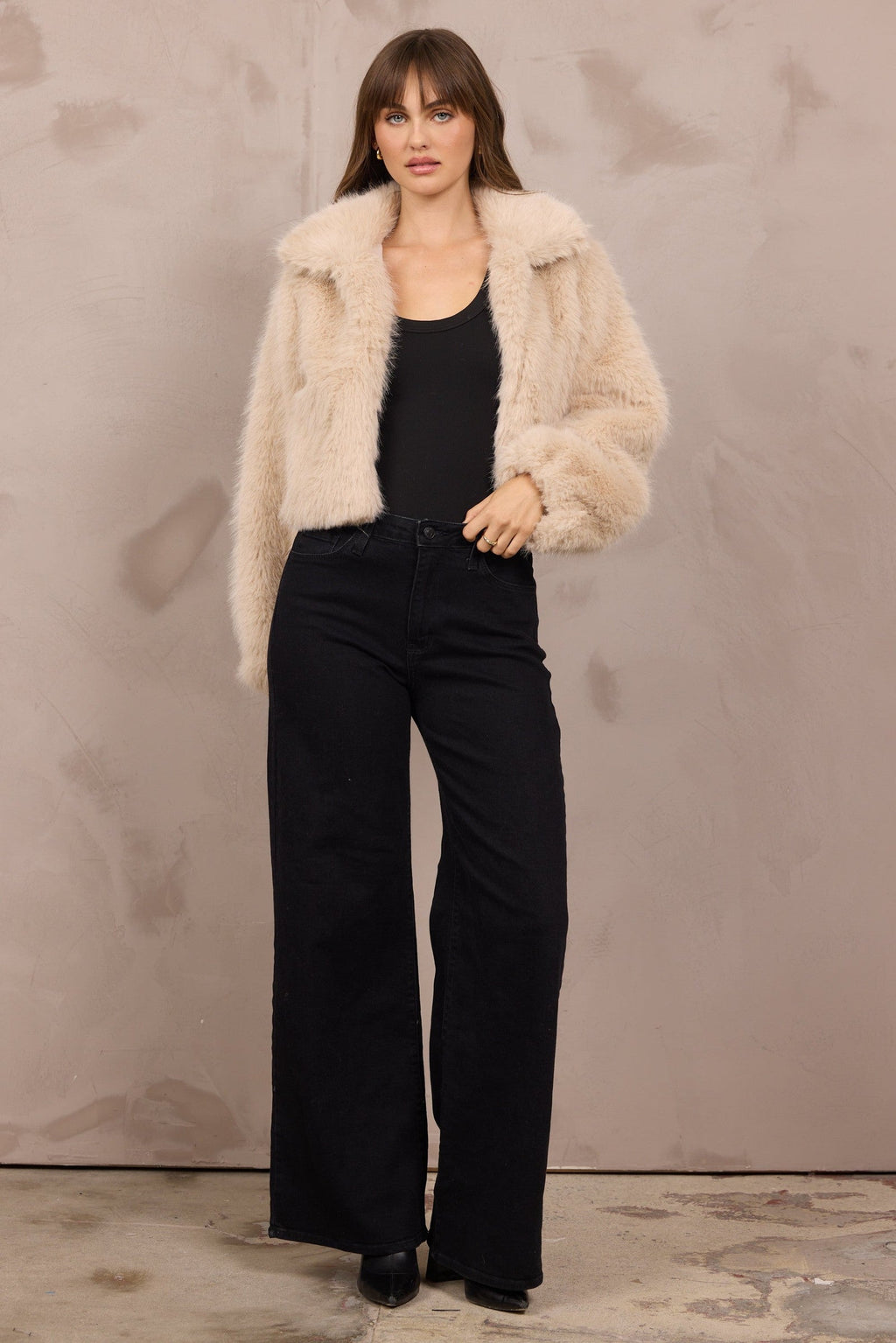Cropped Fur Jacket