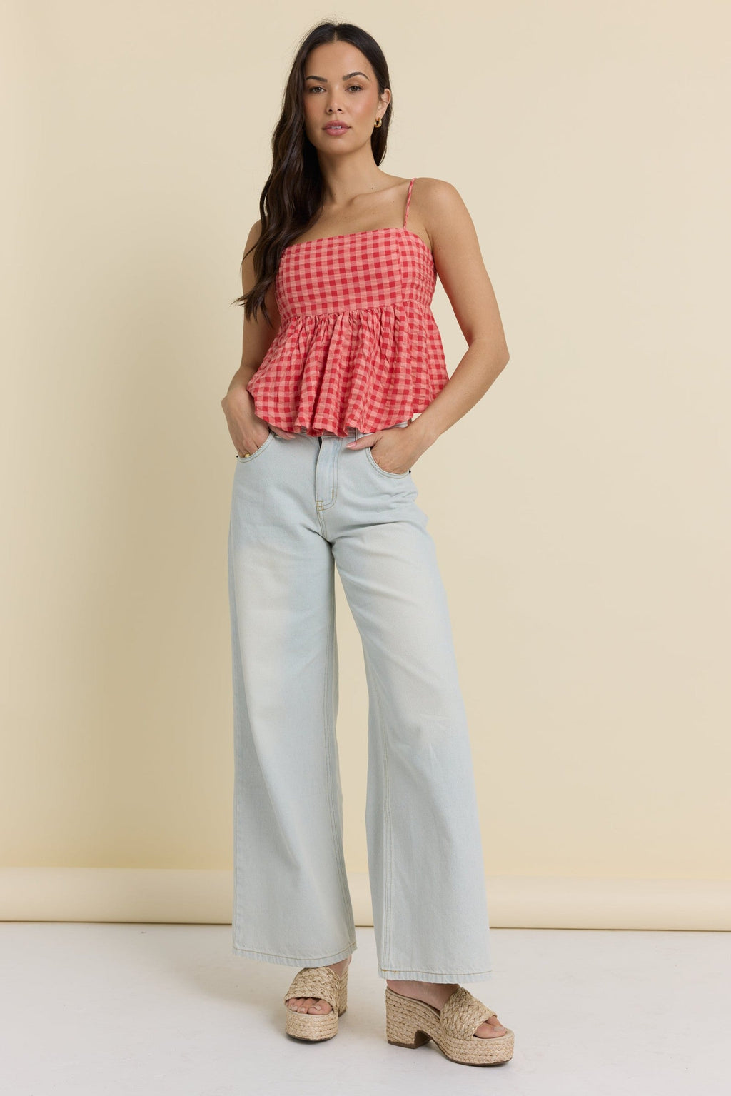 Woven Flowy Top