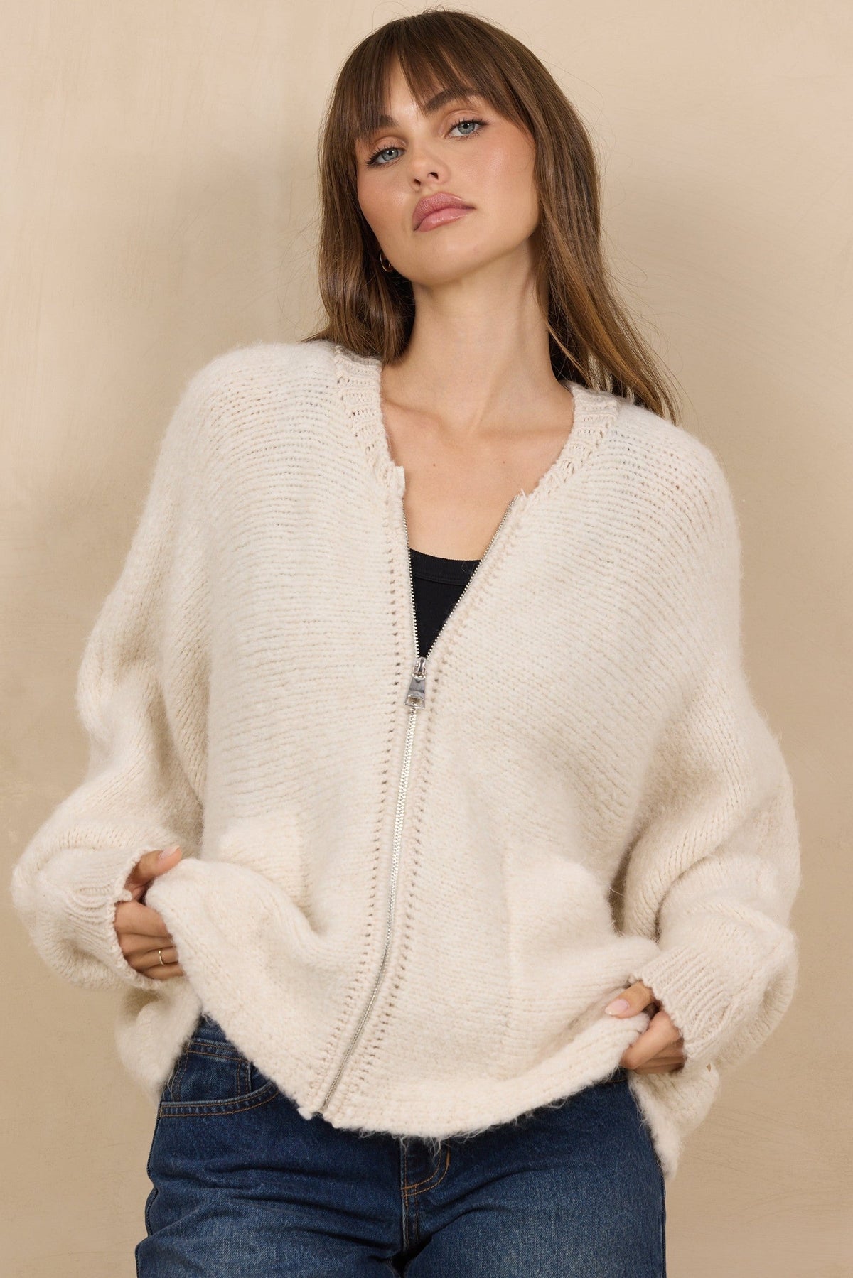 Zip Front Soleil Sweater