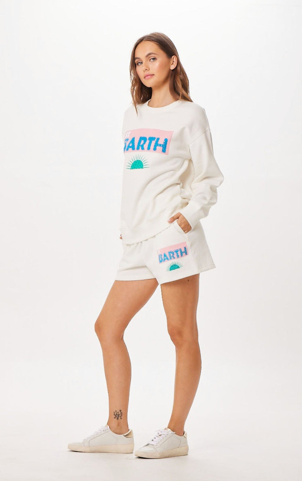 White St. Barth Jet Setter Surf Wash Shorts