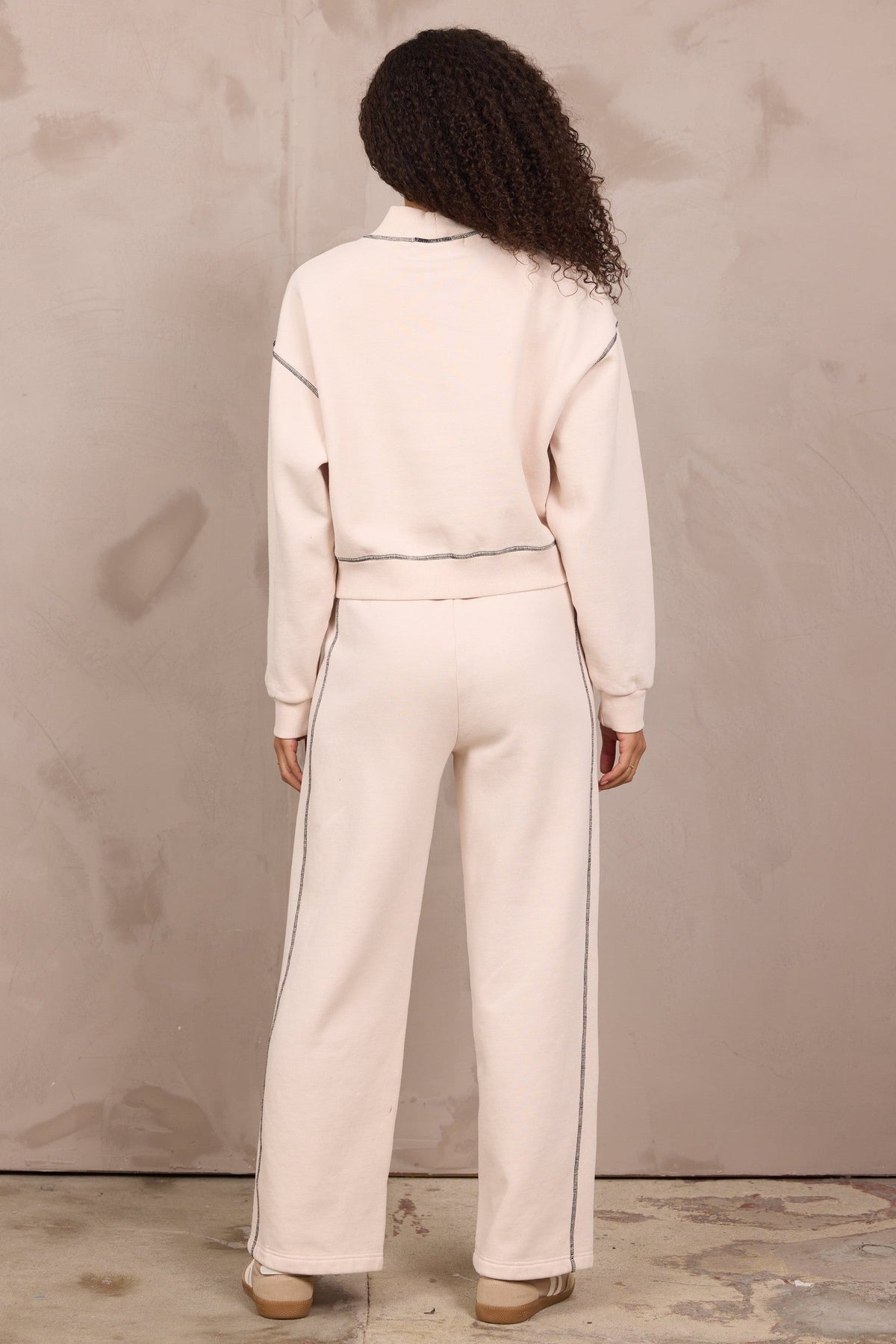 Garment Dye Mockneck w/ Contrast Stitching