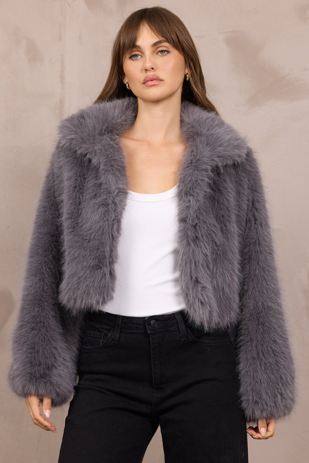 Cropped Fur Jacket