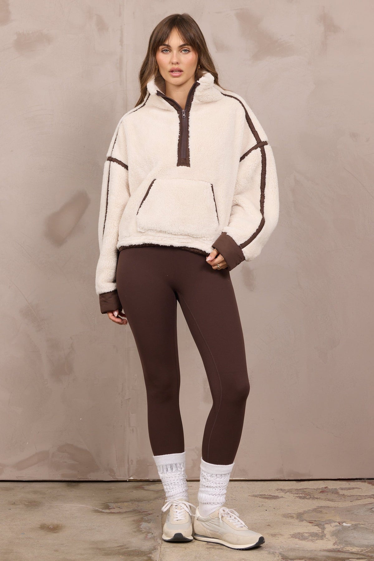 Sherpa Quarter Zip w/ Contrast Binding