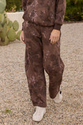 Printed Essential Fleece Wide Leg Pant