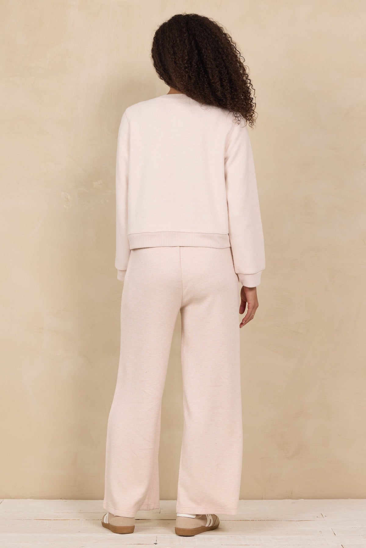 Heavy Hacci 2-Piece Set in Heather Pale Pink