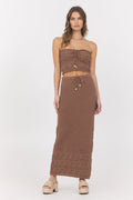 Pecan Tube Top + Skirt 2-Piece Set