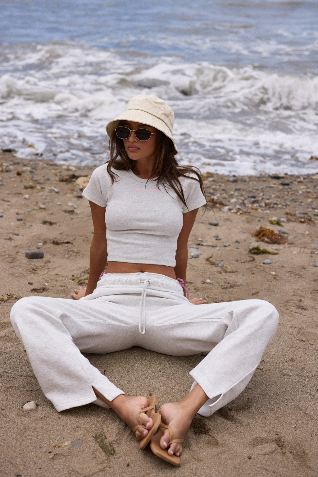 "Locals Only" Essential Fleece Sweatpants - Ash Grey