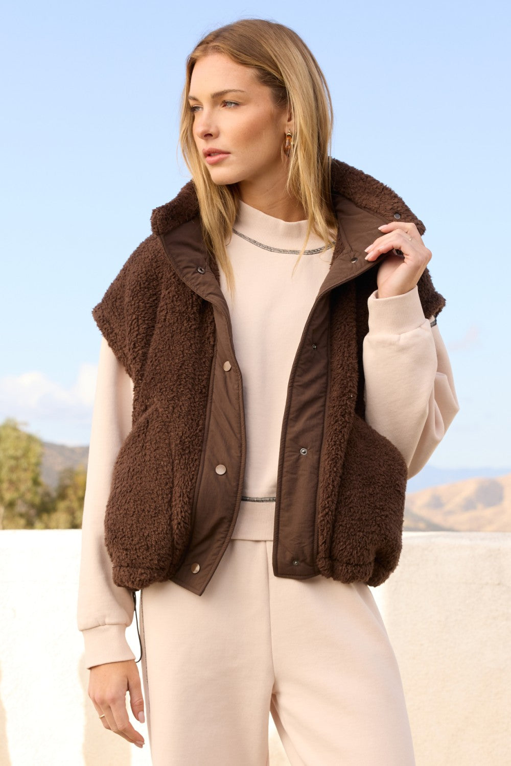 Brown Shearling Vest
