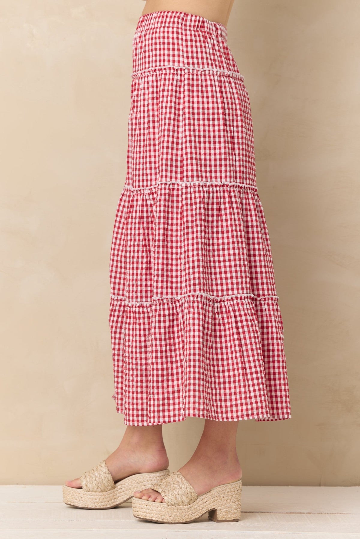 Woven Maxi Skirt with Slit