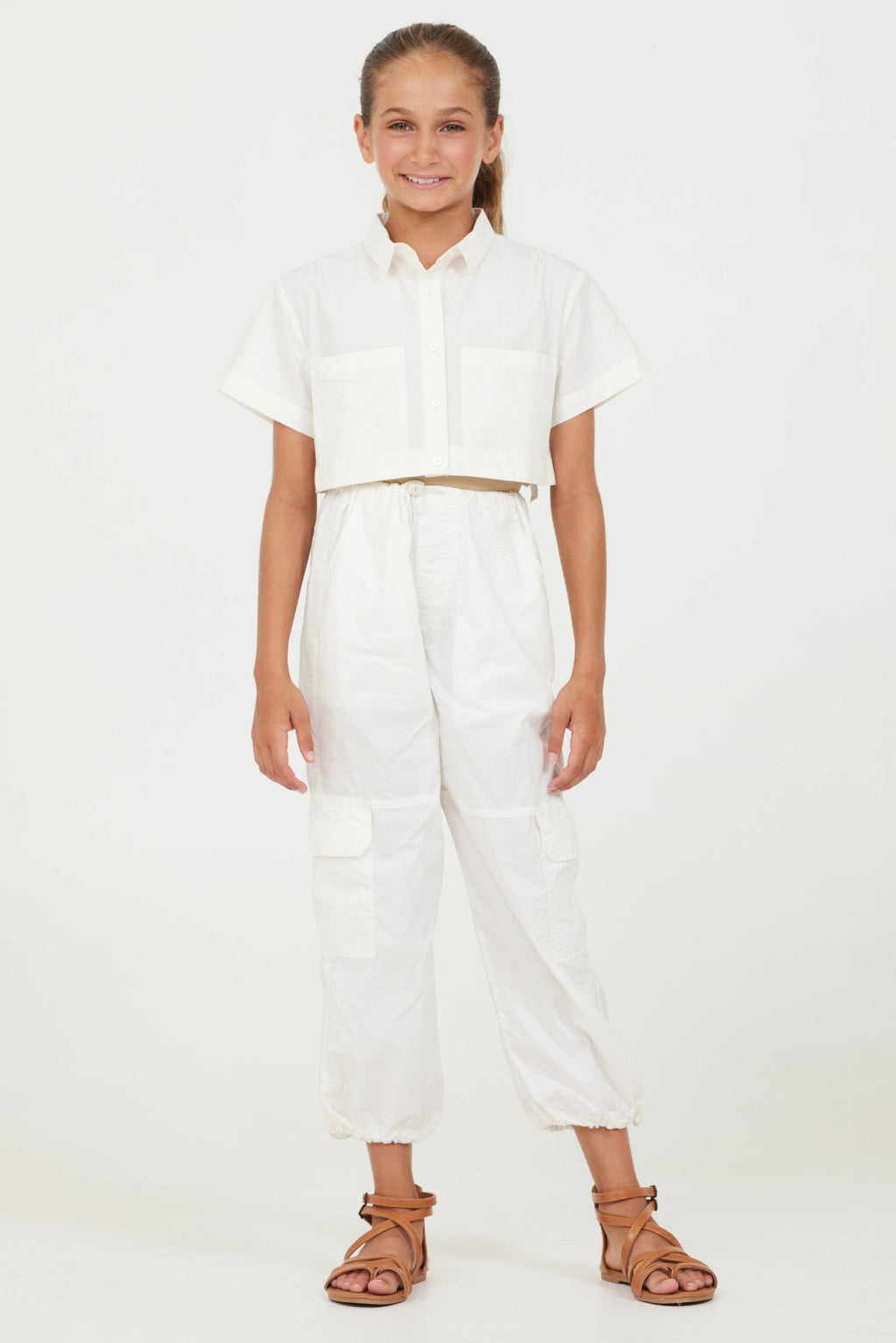 Oyster Cropped Button Down