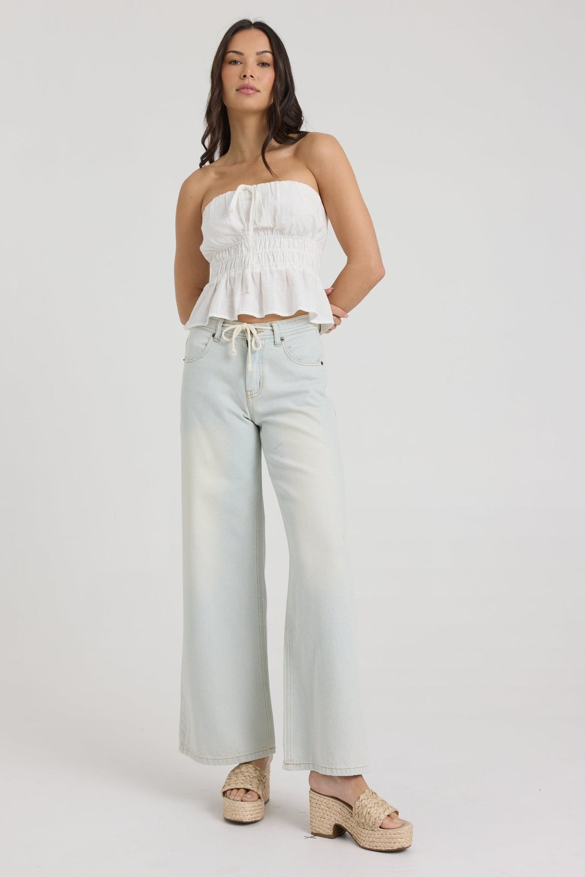 Stretch Linen Denim Pant