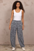 Printed Fleece Barrel Sweatpant