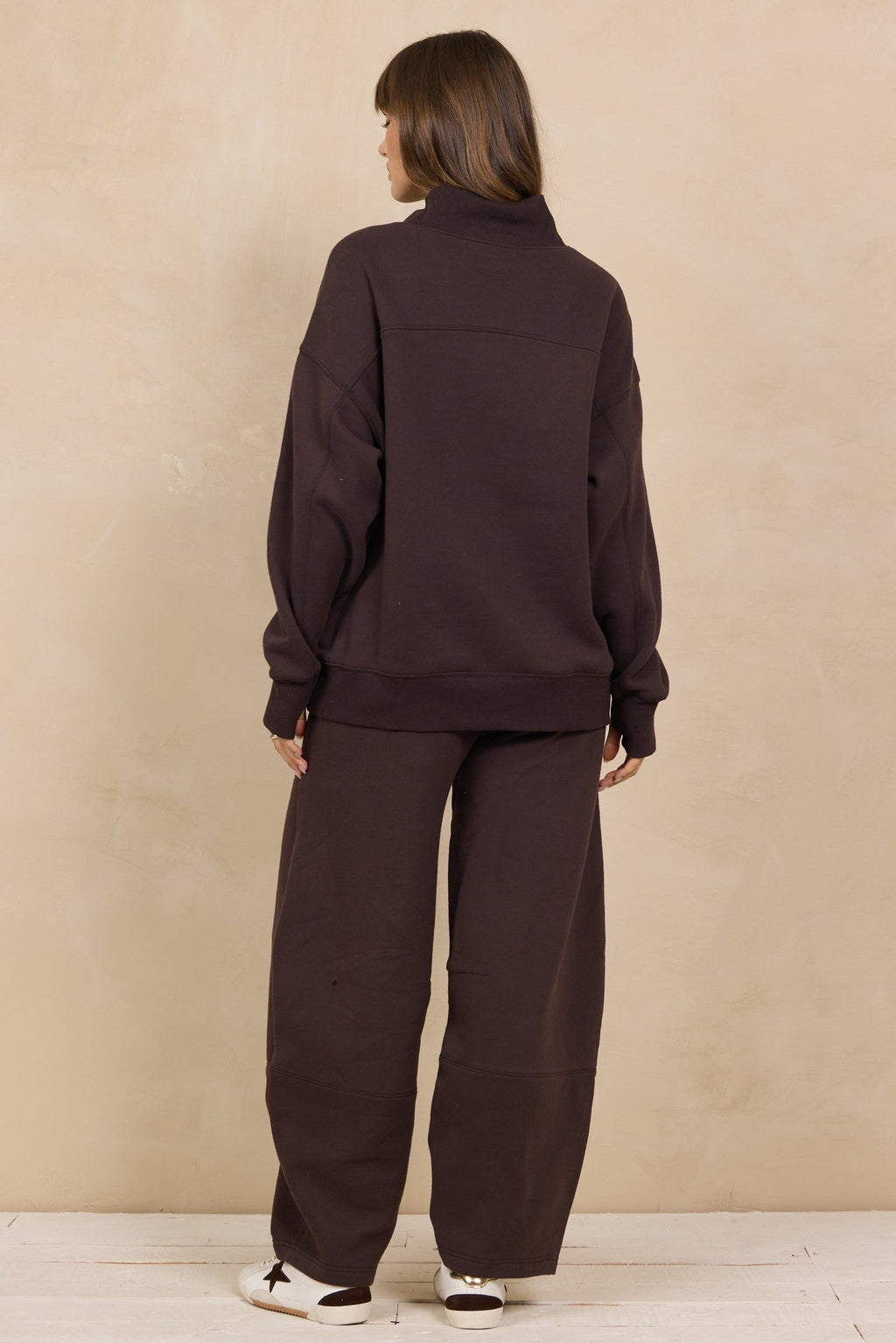 Soft Surf Wash Mockneck 2-Piece Set in Brownie