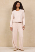 Heavy Hacci 2-Piece Set in Heather Pale Pink