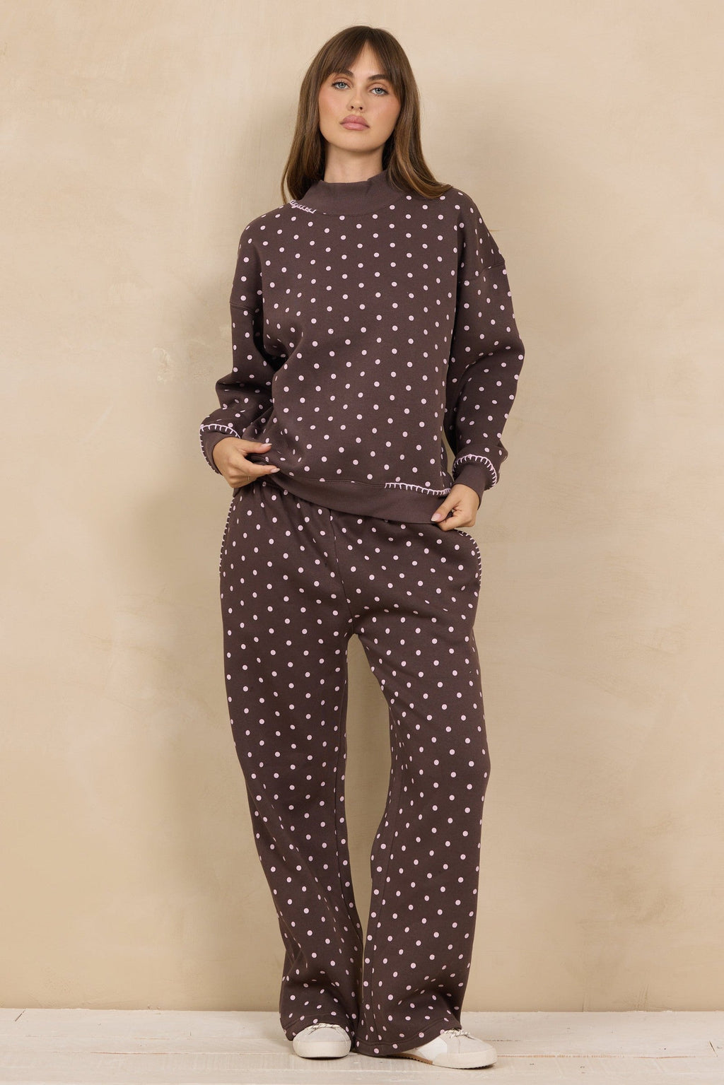 Printed Essential Fleece Pant W/ Whipstitch