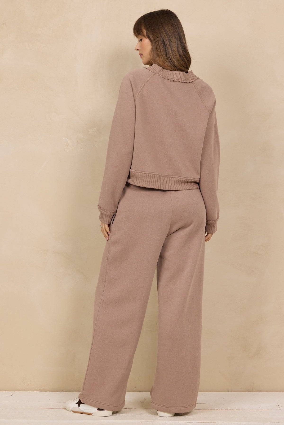Vintage Fleece 2-Piece Set in Mocha Latte