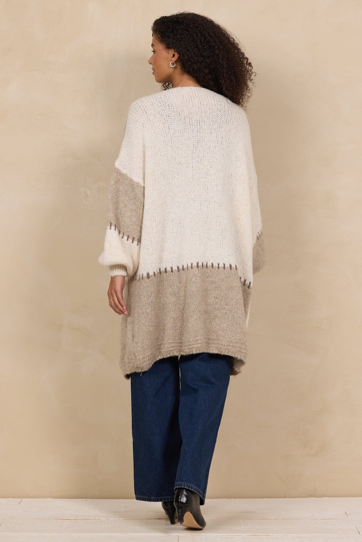 Patchwork Long Cardigan
